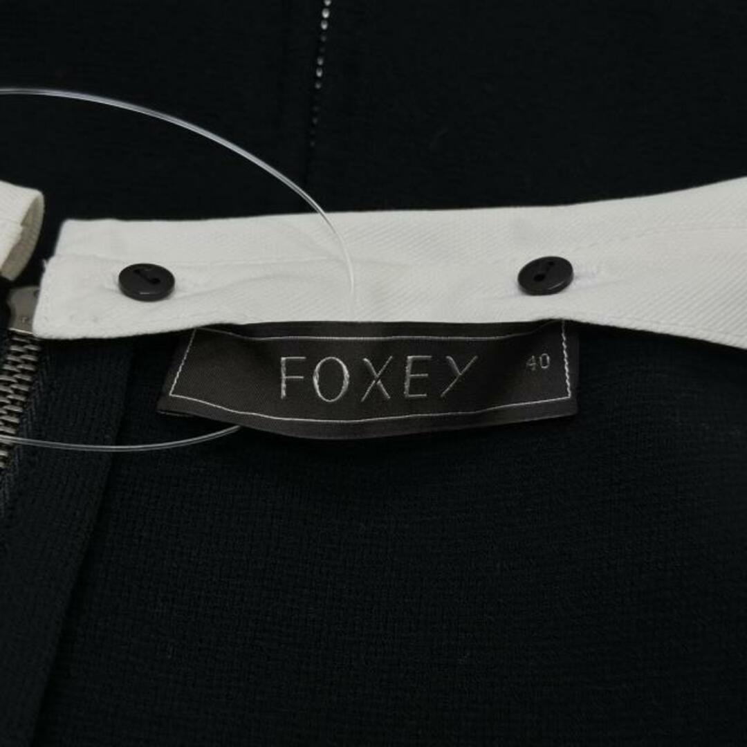 FOXEY(フォクシー) ワンピース サイズ40 M レディース - 黒×白 FOXEY(フォクシー) ワンピース サイズ40 M レディース - 黒×白