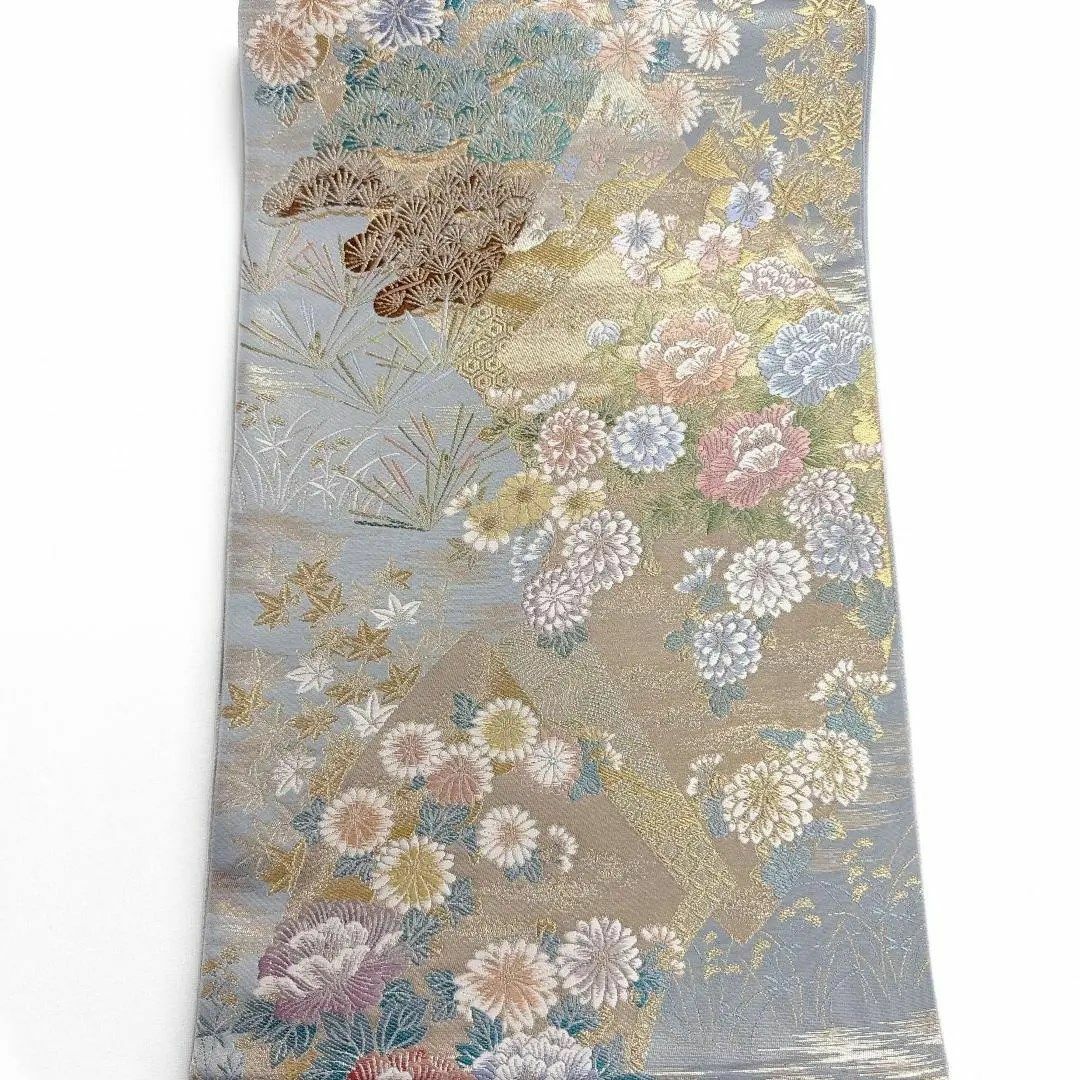 袋帯 花模様 松 楓 菊 着物 113a o 袋帯 花模様 松 楓 菊 着物 113a o