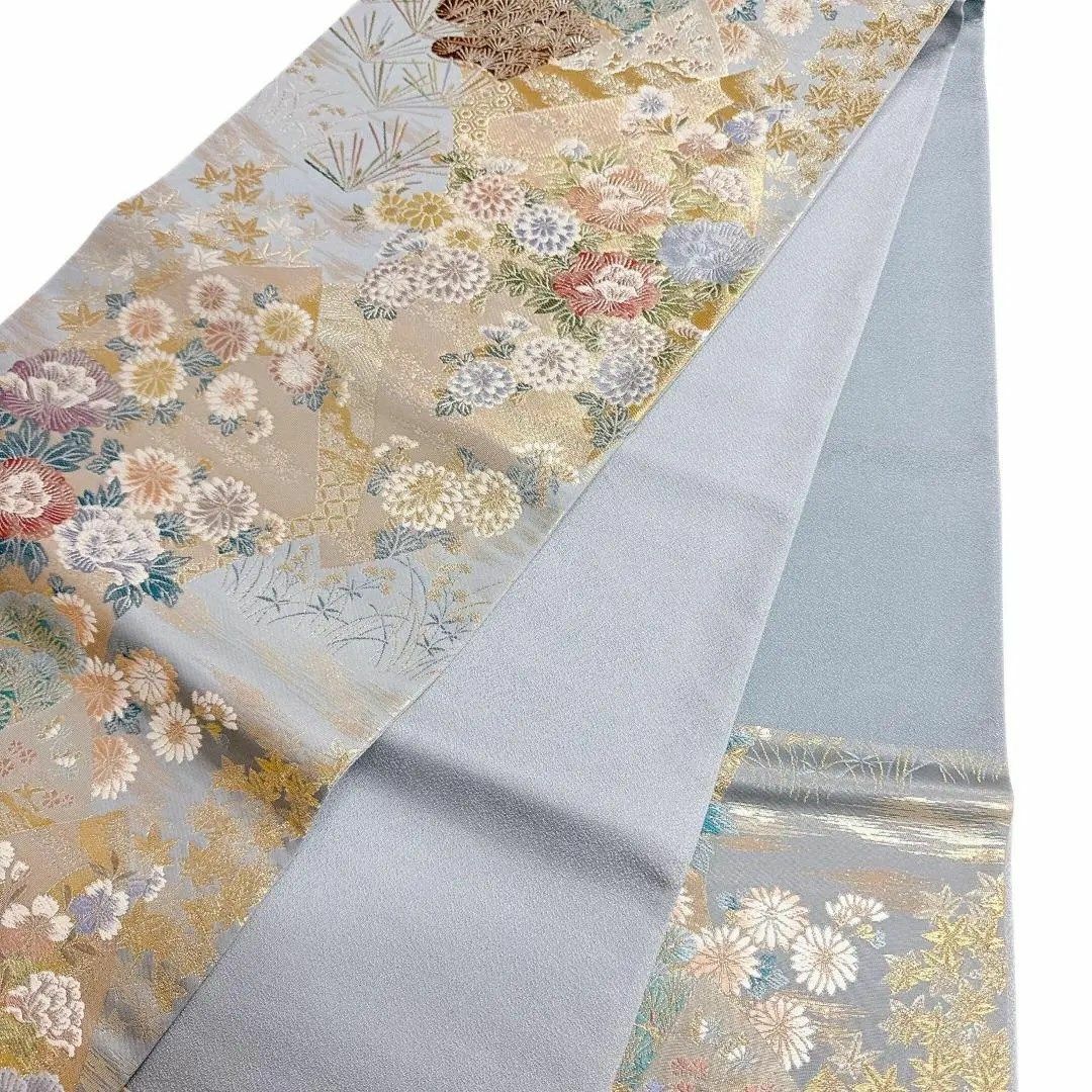 袋帯 花模様 松 楓 菊 着物 113a o 袋帯 花模様 松 楓 菊 着物 113a o