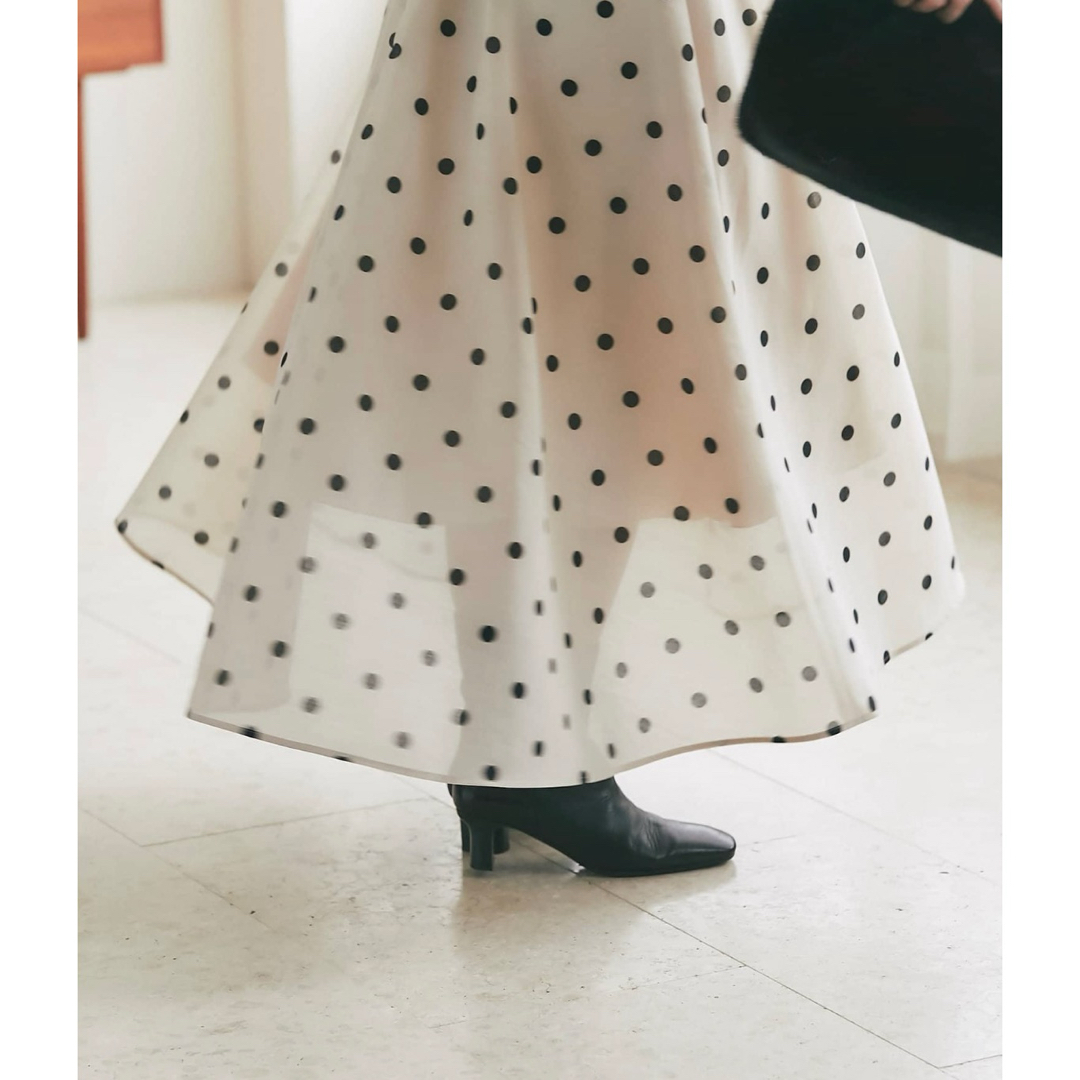 新品】La boutique BonBon オーガンサーキュラースカート S 新品】La boutique BonBon オーガンサーキュラースカート S