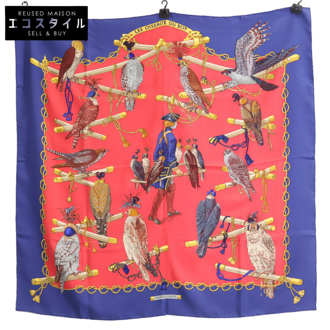エルメス LES OISEAUX DU ROY 王の鳥たち カレ90 シルク100% エルメス LES OISEAUX DU ROY 王の鳥たち カレ90 シルク100%