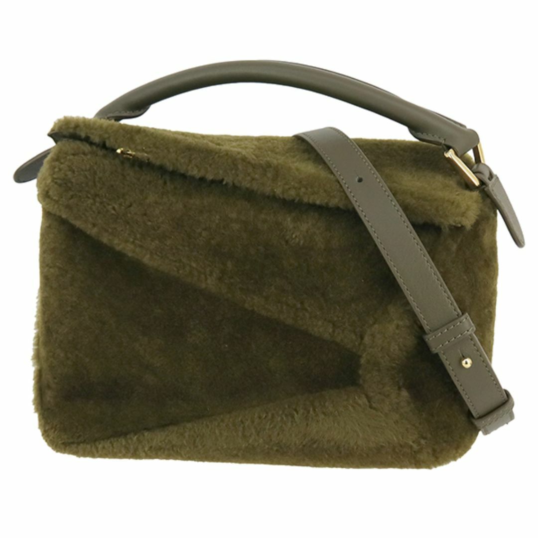 LOEWE - ロエベ パズルバッグ スモール シアリング ダーキカーキグリーン ハンドバッグ ショルダーバッグ 2WAY クロスボディバッグ 手持ち 肩掛け 斜め掛け 未使用 4622