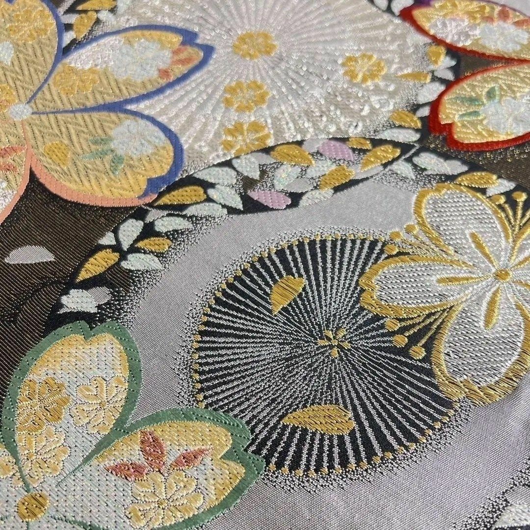 未着用 西陣織 唐織 桜花 花菱 振袖帯 袋帯 着物 114a p 未着用 西陣織 唐織 桜花 花菱 振袖帯 袋帯 着物 114a p