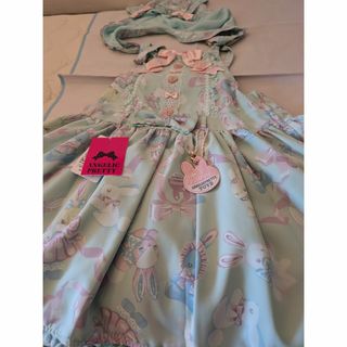 Angelic Pretty - アンジェリックプリティ サロペットリボン赤 Angelic Pretty - アンジェリックプリティ サロペットリボン赤