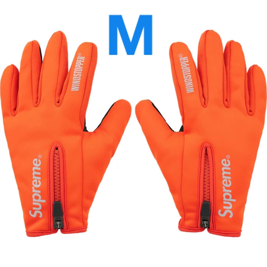 特価品セ Supreme WINDSTOPPER Zip Gloves Orange スキー・スノーボードアクセサリー