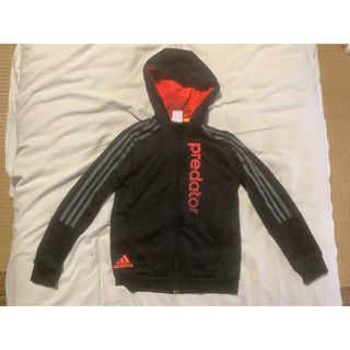 アディダス(adidas)のadidas predator パーカー 黒/オレンジ 140サイズ サッカー(ウェア)