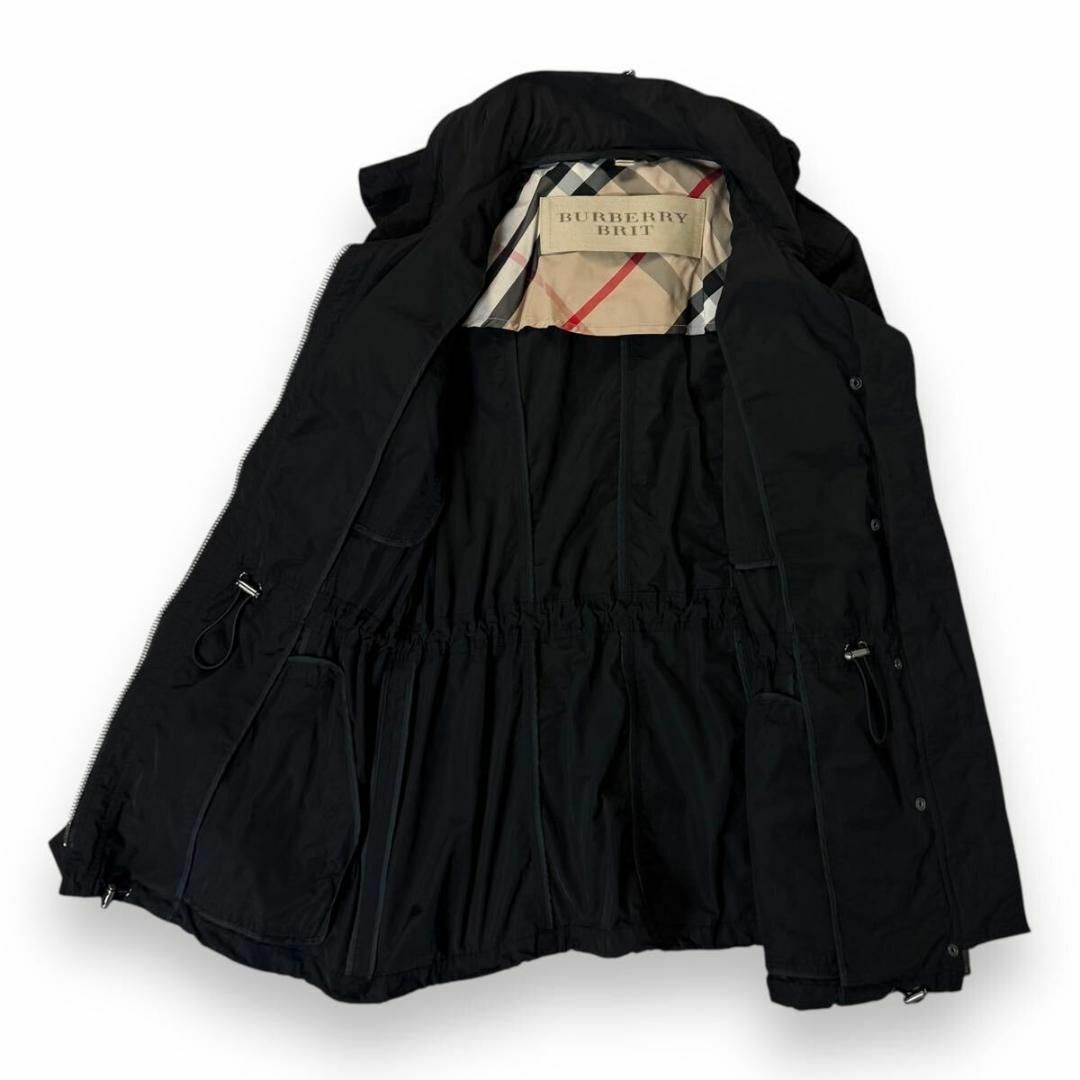美品】BURBERRY ナイロンコート ハーフコート ブラック Mサイズ 美品】BURBERRY ナイロンコート ハーフコート ブラック Mサイズ