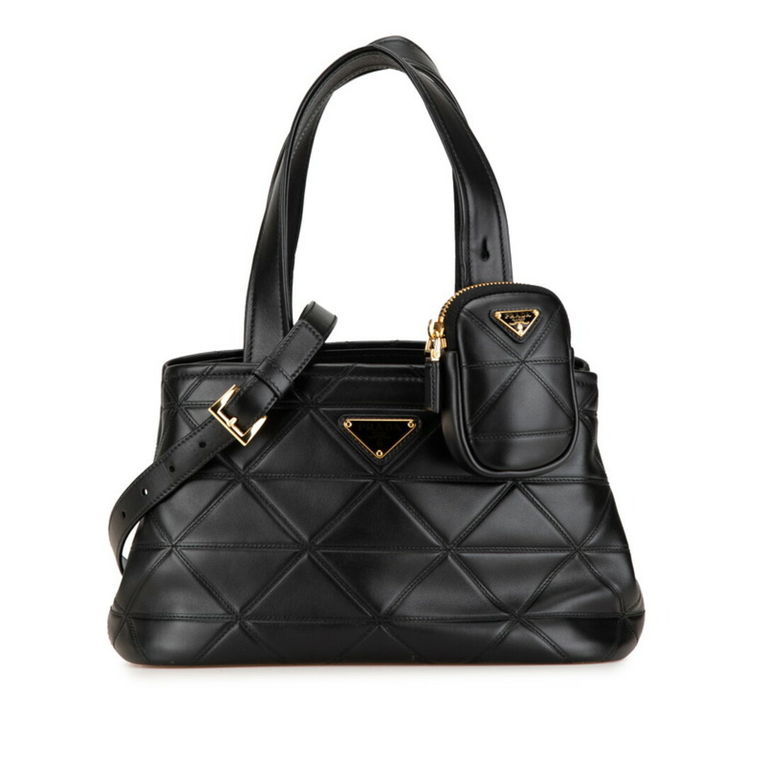 PRADA - 美品 プラダ キルティング スモール ハンドバッグ PRADA - 美品 プラダ キルティング スモール ハンドバッグ