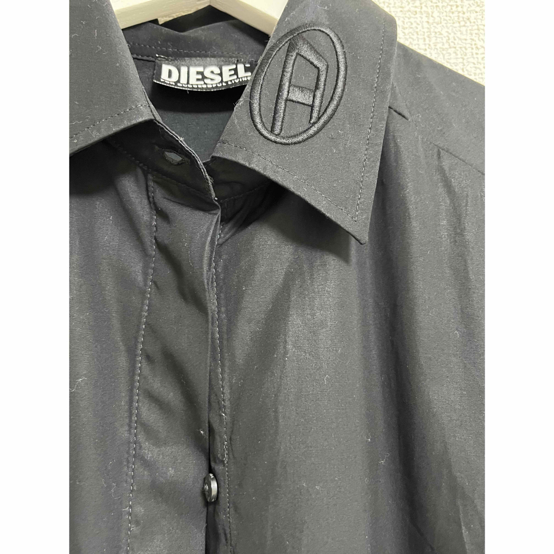 DIESEL ブラック シャツ アシンメトリック DIESEL ブラック シャツ アシンメトリック