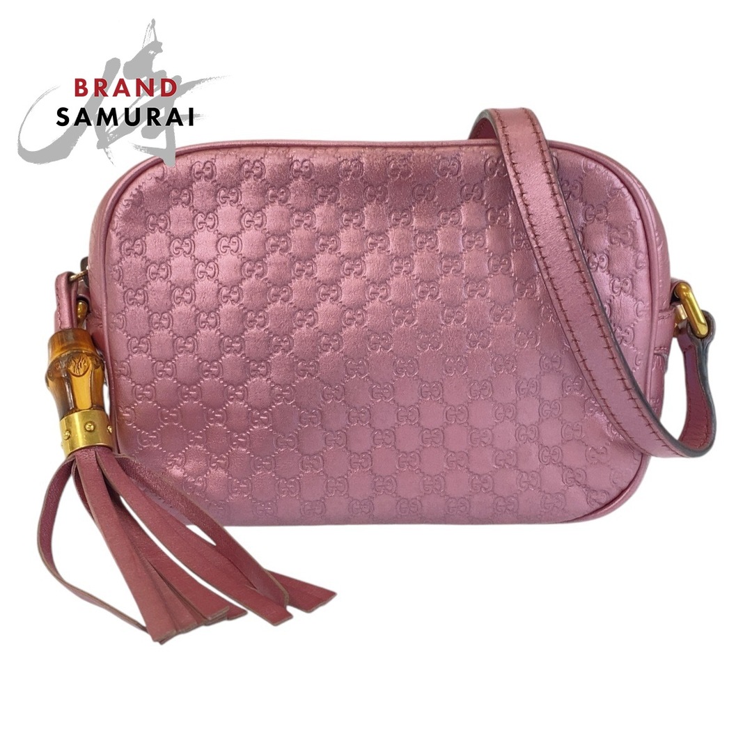 美品 GUCCI グッチ マイクログッチシマ メタリックピンク 美品 GUCCI グッチ マイクログッチシマ メタリックピンク