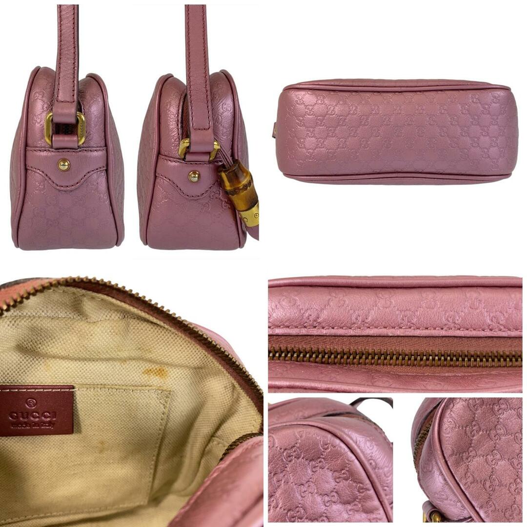 美品 GUCCI グッチ マイクログッチシマ メタリックピンク 美品 GUCCI グッチ マイクログッチシマ メタリックピンク
