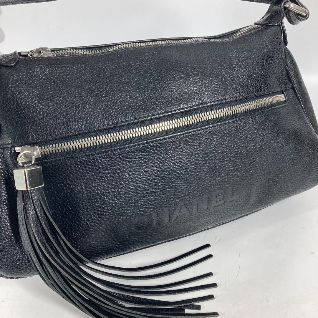 CHANEL - シャネル CHANEL ロゴ フリンジ タッセル ワン CHANEL - シャネル CHANEL ロゴ フリンジ タッセル ワン