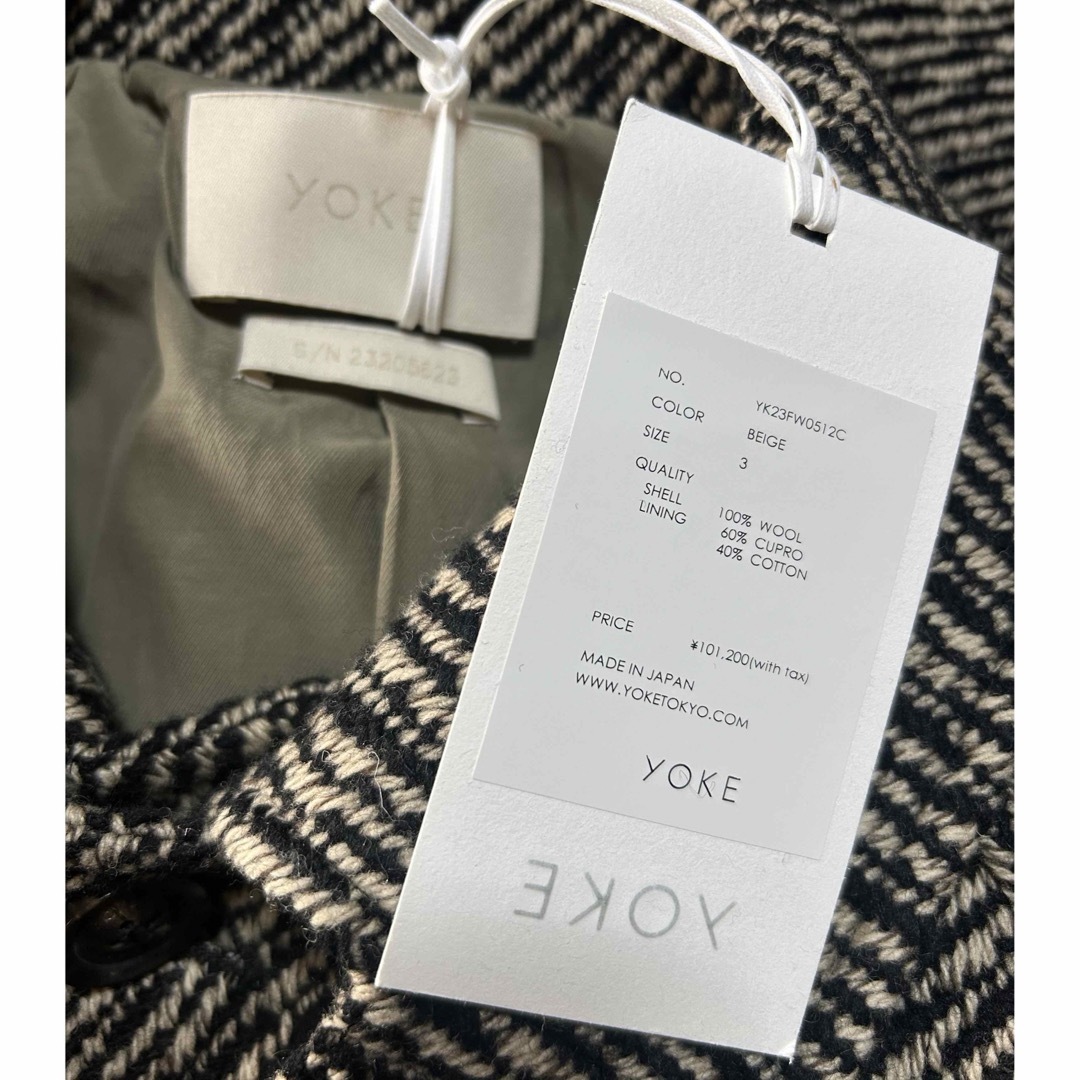 YOKE WOOL NEP TWEED BALMACAAN COAT 3 ステンカラーコート YOKE WOOL NEP TWEED BALMACAAN COAT 3 ステンカラーコート