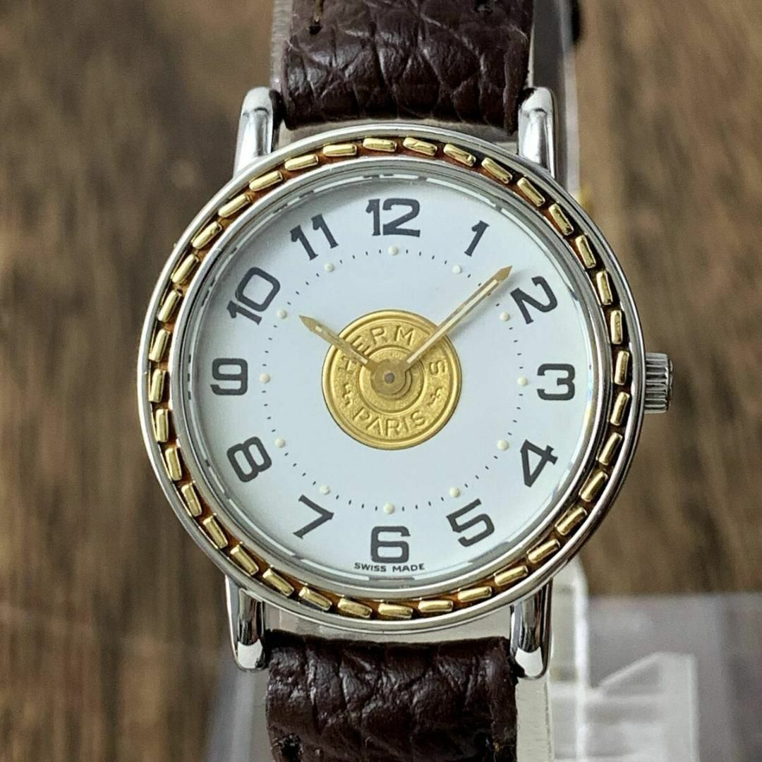 美品 HERMES/エルメス セリエ レディース腕時計 コンビ 追加ベルト付 美品 HERMES/エルメス セリエ レディース腕時計 コンビ 追加ベルト付