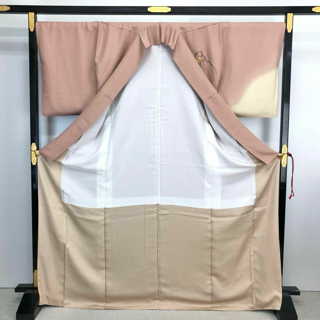 付下げ 螺鈿作家 甲斐泰造 花模様 金彩 ガード加工 トールサイズ 付下げ 螺鈿作家 甲斐泰造 花模様 金彩 ガード加工 トールサイズ