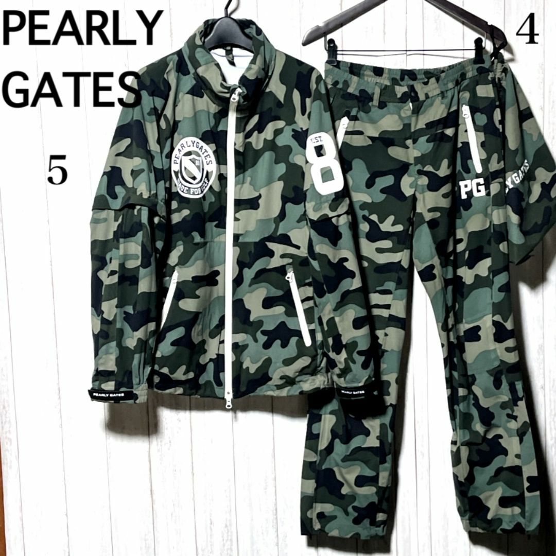 新しい到着 パーリーゲイツ 高機能レインウェア 迷彩 GATES PEARLY セットアップ トップス