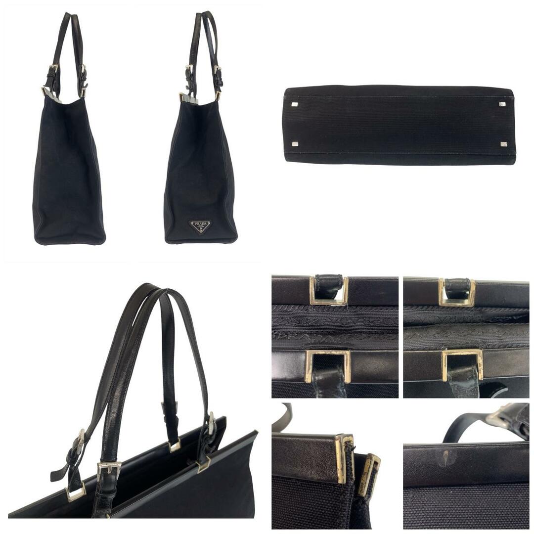 人気の PRADA プラダ 三角ロゴプレート ブラック 黒 シルバー金具 バッグ