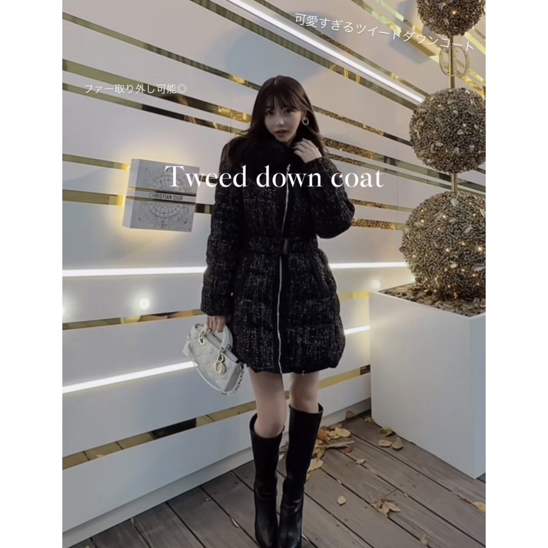 Riu Rちゃんツイードダウンコートの通販 by new♡♡|ラクマ Riu Rちゃんツイードダウンコートの通販 by new♡♡|ラクマ