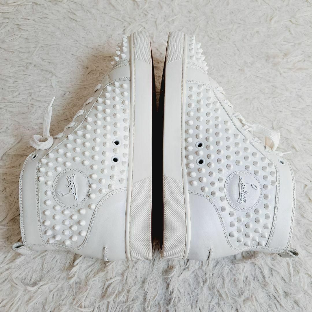 美品 Christian Louboutin スニーカー スタッズ 白 スパイク