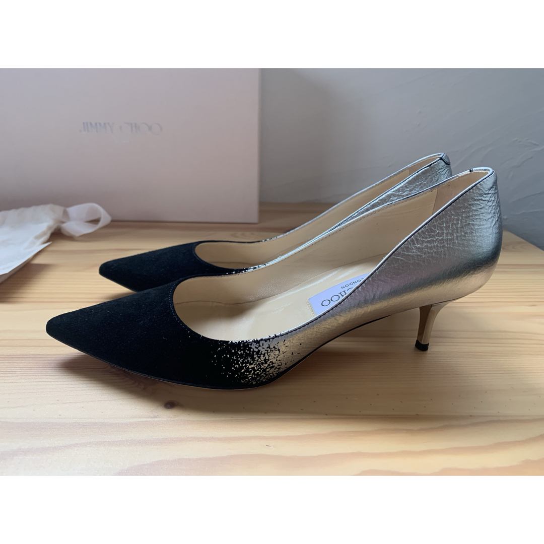 JIMMY CHOO ジミーチュウ スウェード ラメ ミラー パンプス JIMMY CHOO ジミーチュウ スウェード ラメ ミラー パンプス