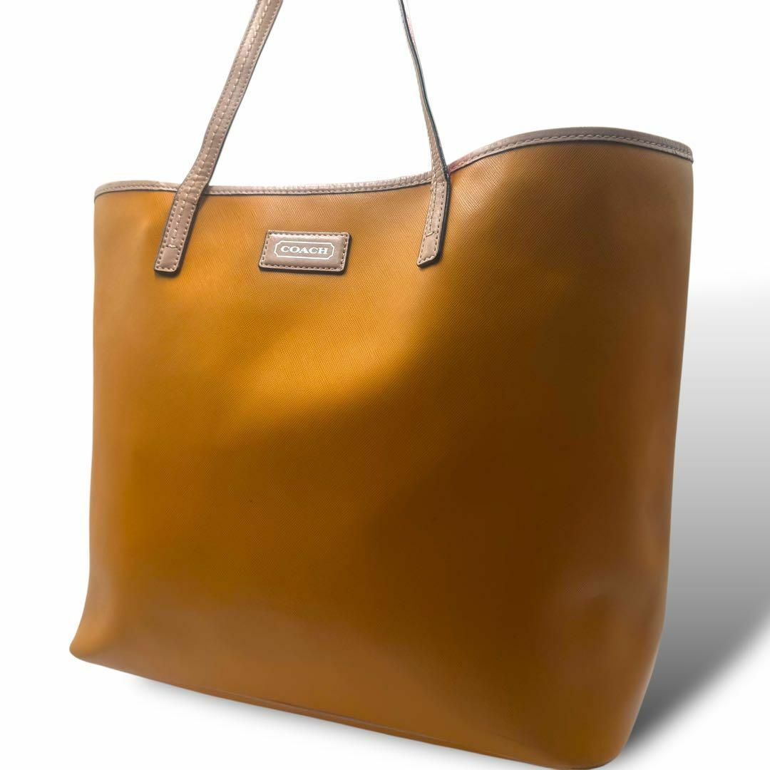 COACH - 極美品✨ COACH コーチ トートバッグ レザー オレンジ COACH - 極美品✨ COACH コーチ トートバッグ レザー オレンジ