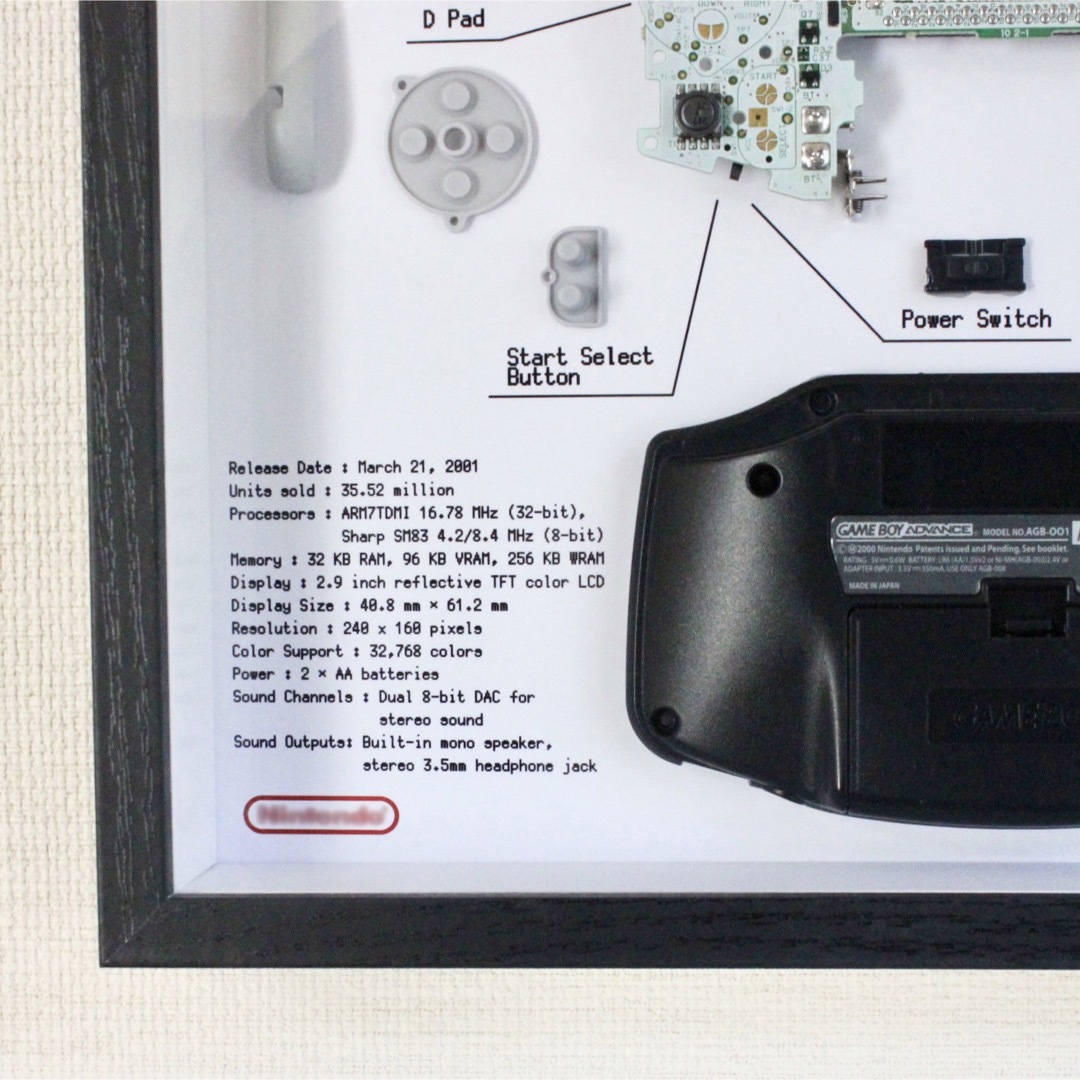 Framed Art of Game Boy Advance No.003 Framed Art of Game Boy Advance No.003