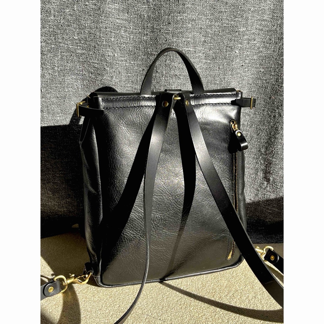 HERZ - 美品○HERZ_Organレザーリュック黒ブラックヘルツ HERZ - 美品○HERZ_Organレザーリュック黒ブラックヘルツ