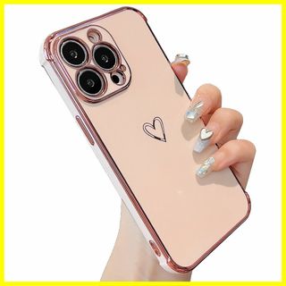 【色:ピンク】ZTOFERA iPhone 14 Pro Max 用 ハートケー(その他)