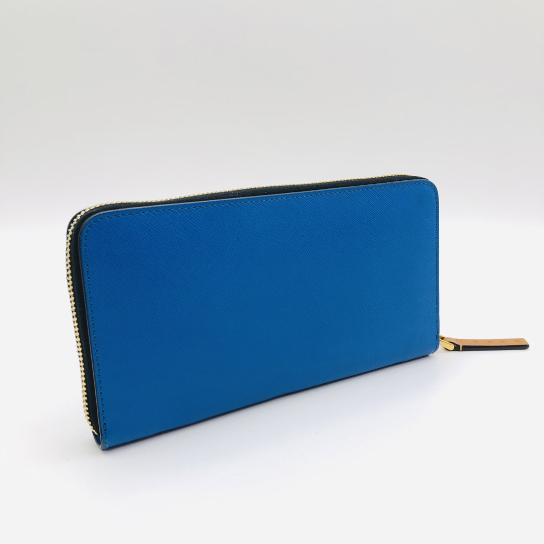 マルニ MARNI 長財布 レザー ラウンドファスナー キャメル×ホワイト マルニ MARNI 長財布 レザー ラウンドファスナー キャメル×ホワイト
