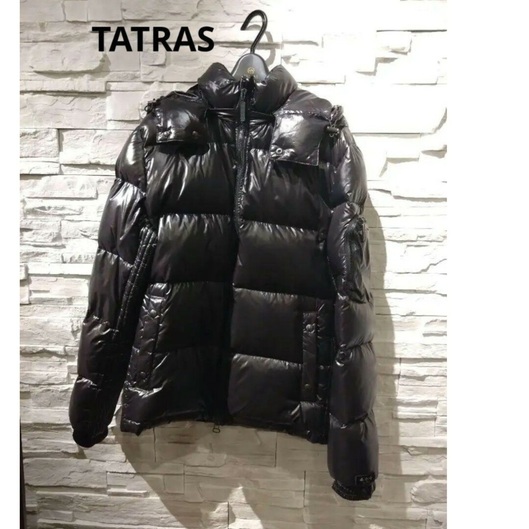 美品 定価88000円 TATRAS 黒 ダウンジャケット フード付き アウター 美品 定価88000円 TATRAS 黒 ダウンジャケット フード付き アウター