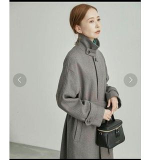 ロペピクニック(Rope' Picnic)のロペピクニック　ジャージメルトンステンカラーコート(ロングコート)