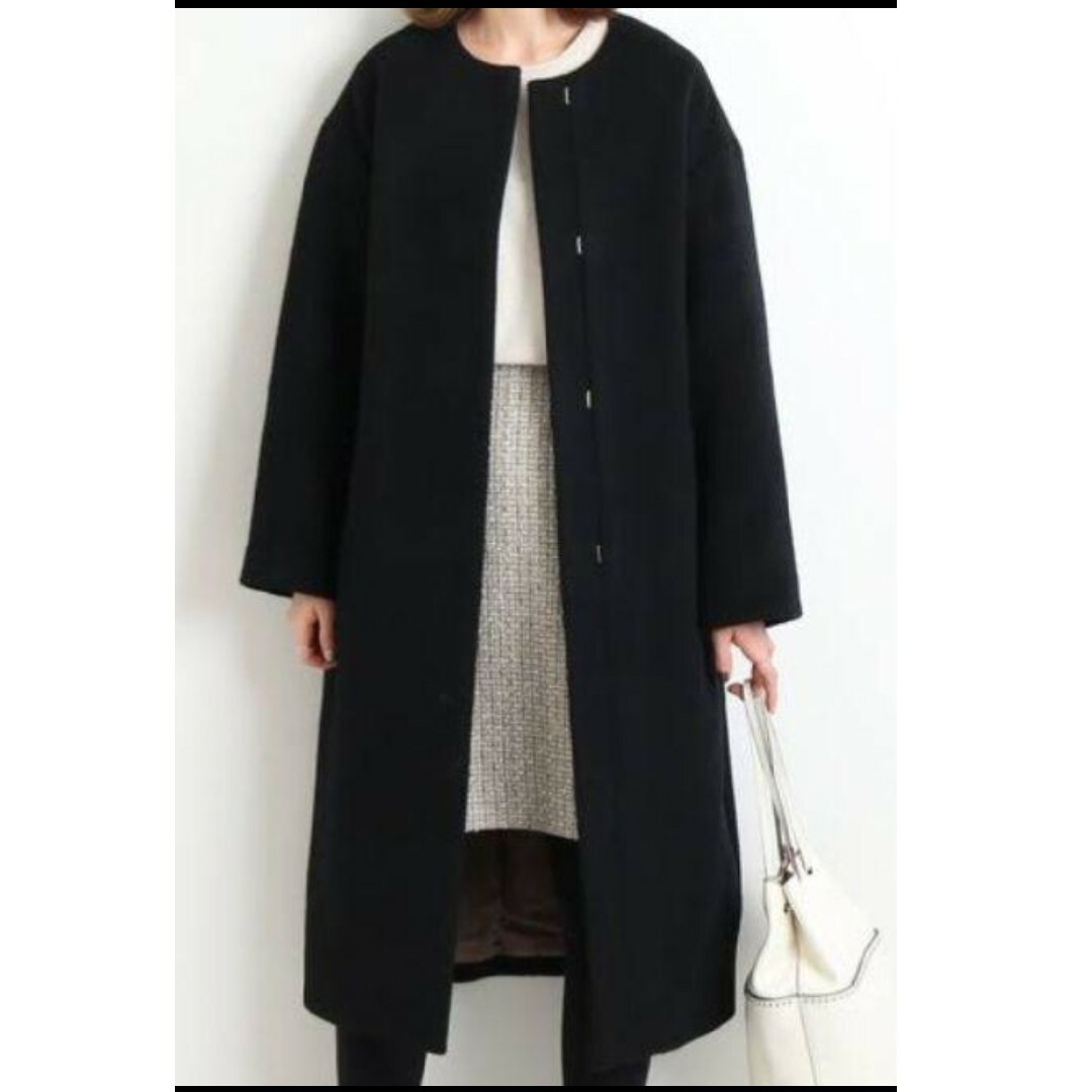 IENA - 【一時値下げ】イエナ ラムウールノーカラーコート IENA - 【一時値下げ】イエナ ラムウールノーカラーコート