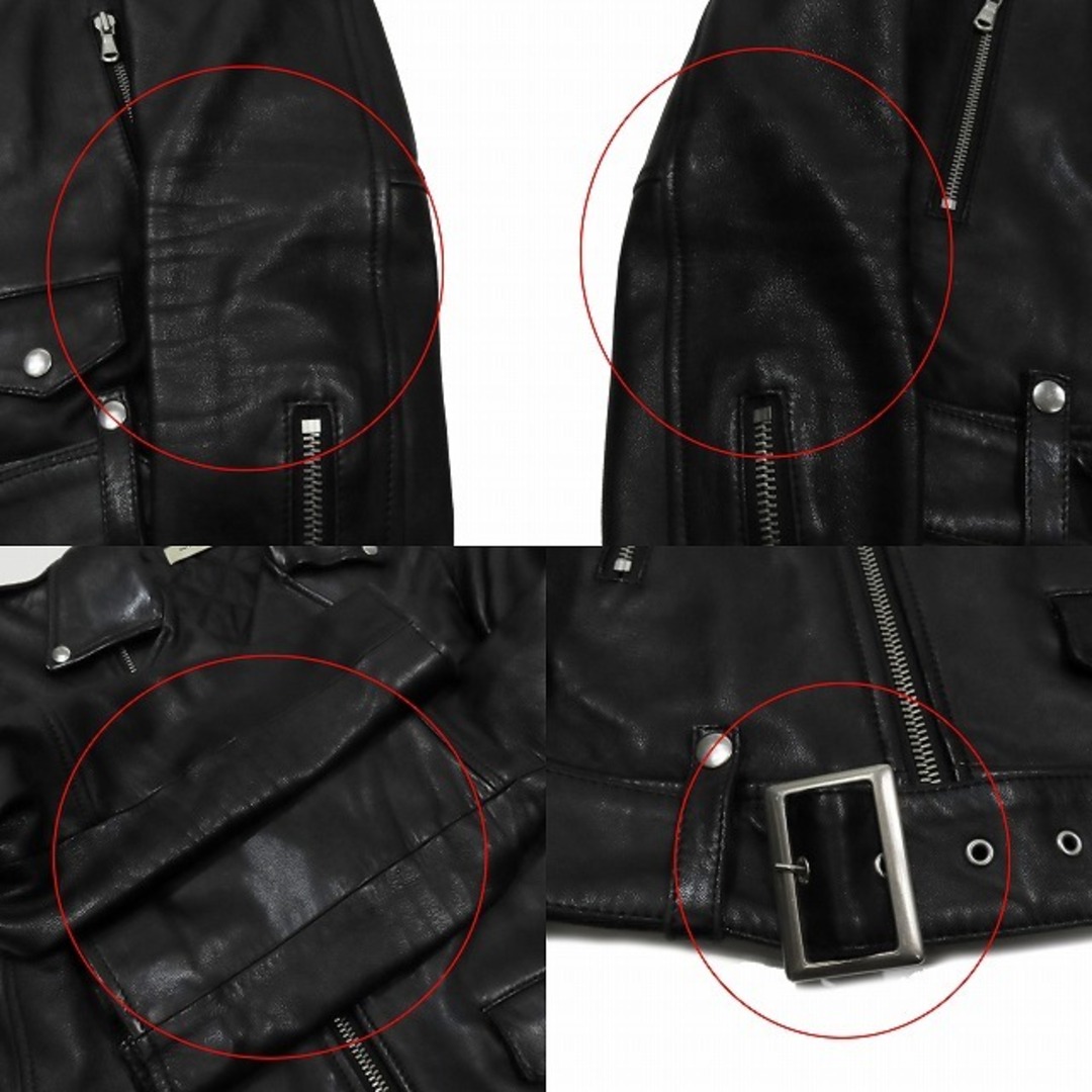 UNITED ARROWS レザージャケット ライダース ショート丈 40 黒 UNITED ARROWS レザージャケット ライダース ショート丈 40 黒