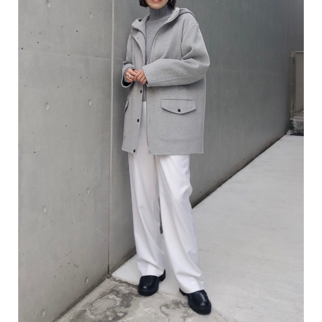 Theory 23AW ダブルフェイス フード付きコート Theory 23AW ダブルフェイス フード付きコート