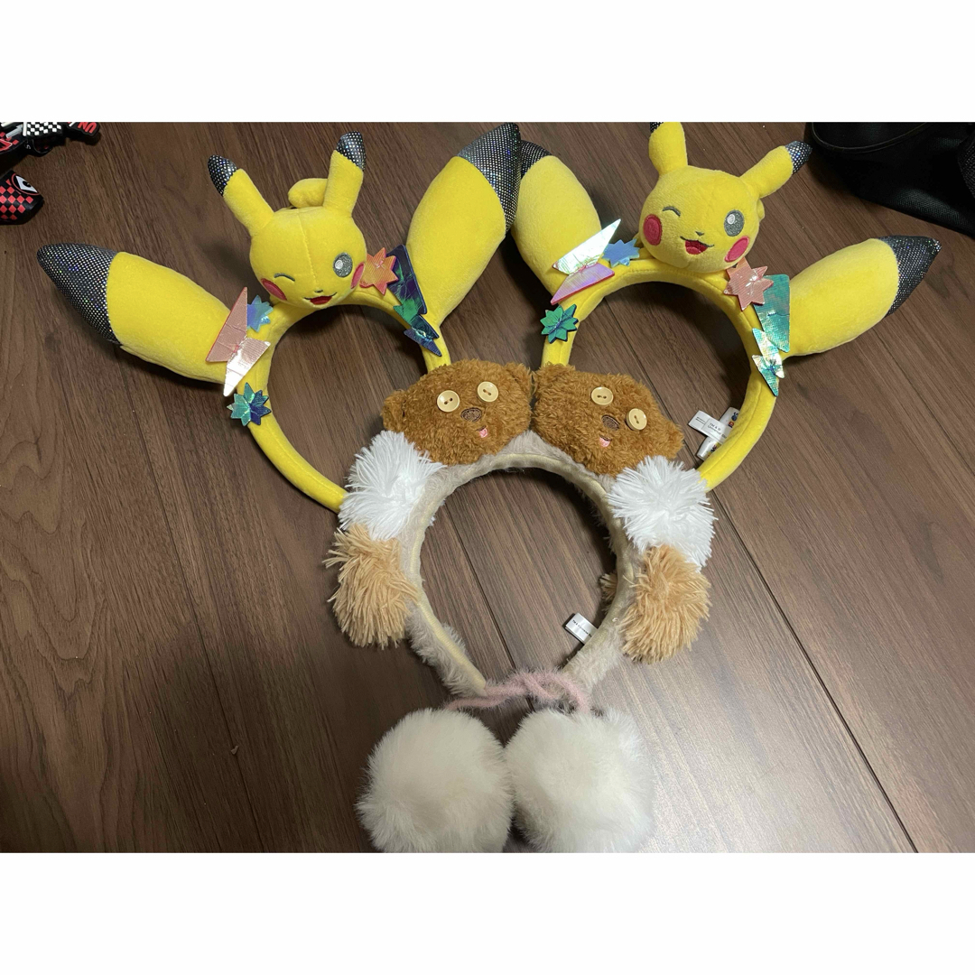 USJ(ユニバーサルスタジオジャパン)のusj ピカチュウカチューシャ ティムカチューシャ セット売り エンタメ/ホビーのおもちゃ/ぬいぐるみ(キャラクターグッズ)の商品写真