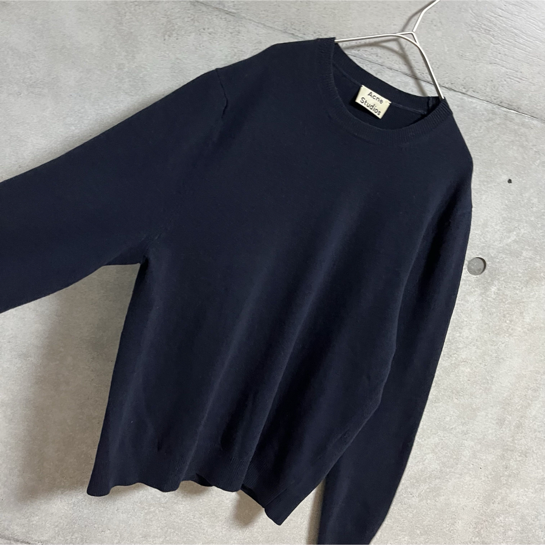 Acne Studios CHET SOLID CREW KNIT ネイビー Acne Studios CHET SOLID CREW KNIT ネイビー