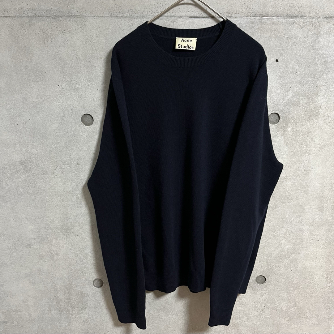 Acne Studios CHET SOLID CREW KNIT ネイビー Acne Studios CHET SOLID CREW KNIT ネイビー
