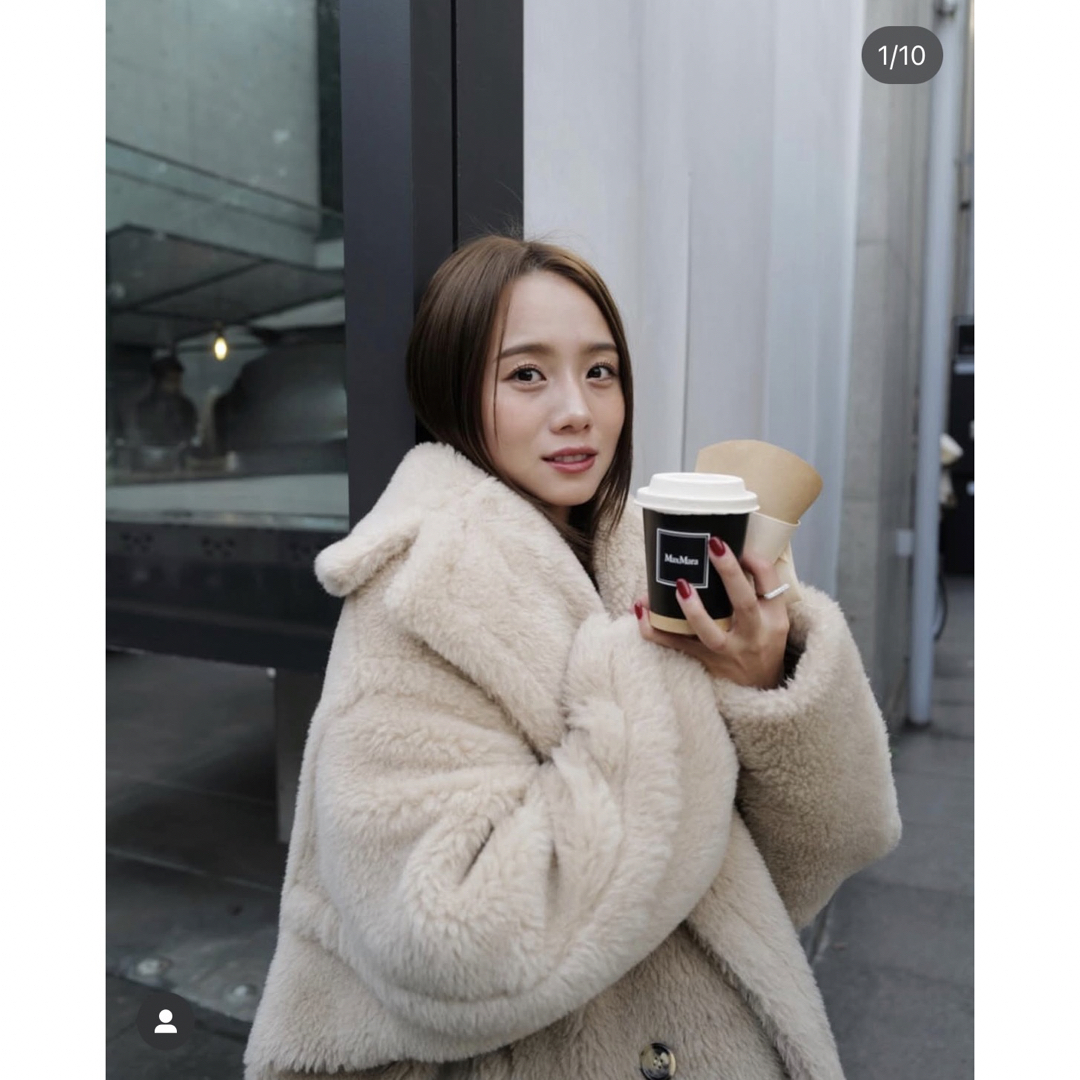 マックスマーラMAXMARAテディベアコート♡サンド人気色¥58万正規 マックスマーラMAXMARAテディベアコート♡サンド人気色¥58万正規