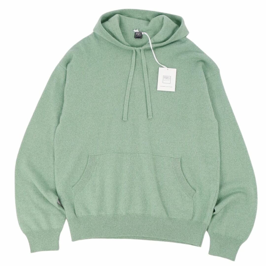 未使用 フェデリ FEDELI パーカー フーディ ニット カシミヤ100 未使用 フェデリ FEDELI パーカー フーディ ニット カシミヤ100