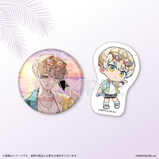 ニジサンジ(にじさんじ)のにじさんじ 海の家-緋八マナ-缶バッジ＆ダイカットステッカー(バッジ/ピンバッジ)