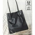 【ブラック（01）】【A4対応・洗える】3層ミドルトートバッグ/通勤対応・新色追