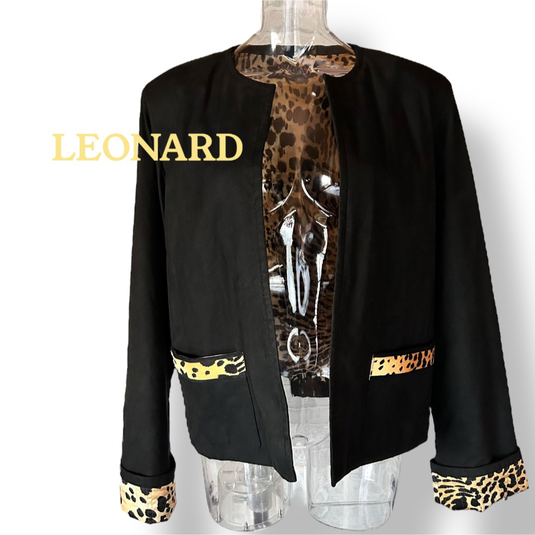 LEONARD - レオナール＊裏地 キルティング ジャケット＊サイズ・Ｌ＊LEONARD