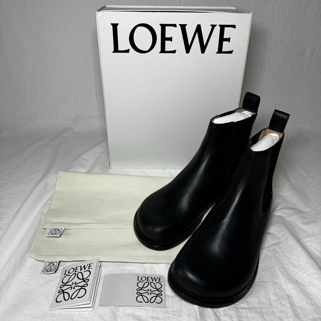 LOEWE terraチェルシーブーツ 41 ラバーブーツ 捕れる 24SS ブラック LOEWE terraチェルシーブーツ 41 ラバーブーツ 捕れる 24SS ブラック