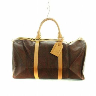 ETRO エトロ ペイズリー柄PVC×本革 レザー ボストンバッグ - バッグ ETRO エトロ ペイズリー柄PVC×本革 レザー ボストンバッグ - バッグ