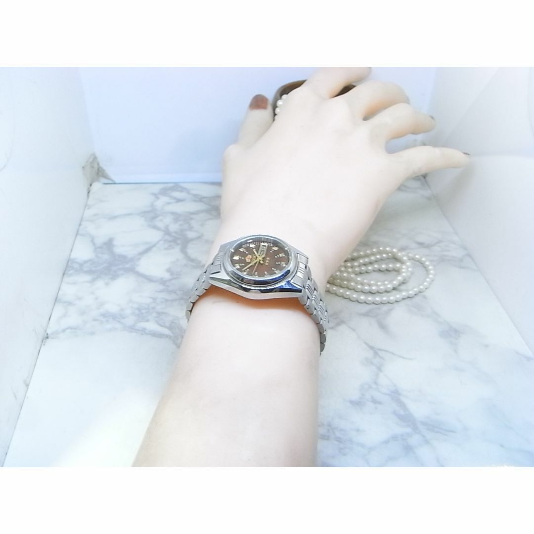 豊富なギフト ORIENT - ブラウン 自動巻 クリスタル オリエント ORIENT 時計