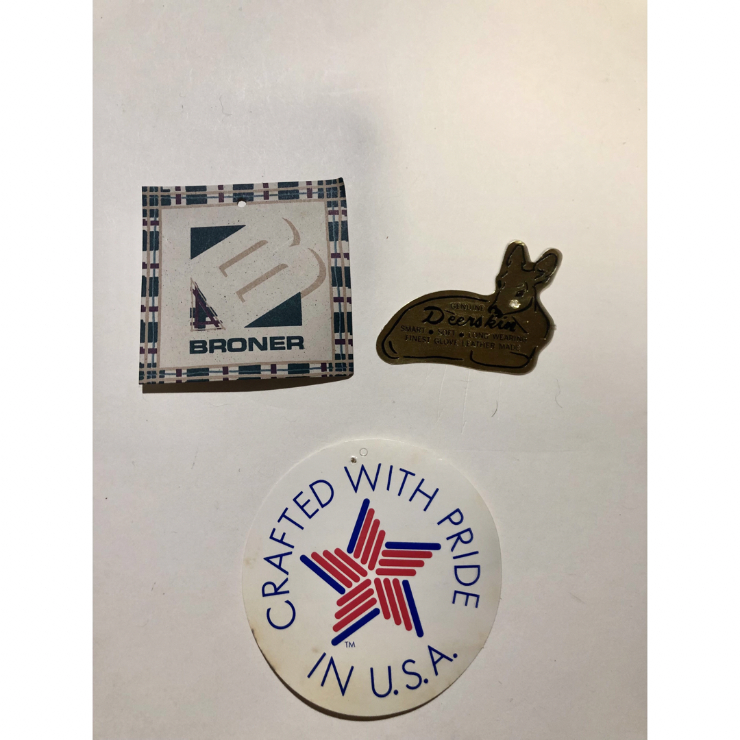 1980s USA デッドストックBRONERウ-ル×ディアスキンビンテジ手袋 メンズのファッション小物(手袋)の商品写真