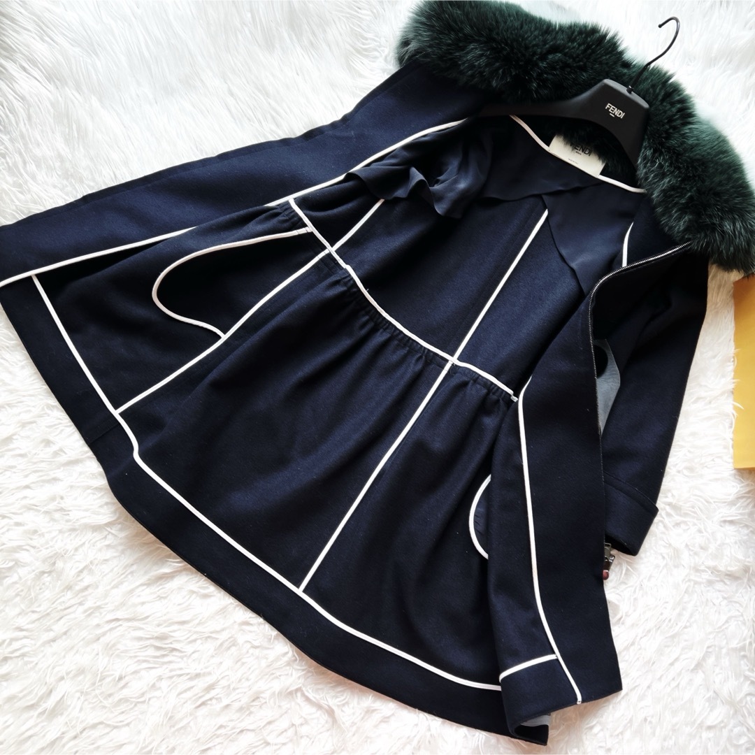 FENDI - 美品 FENDIフェンディ カシミヤ フレア フォックス FENDI - 美品 FENDIフェンディ カシミヤ フレア フォックス