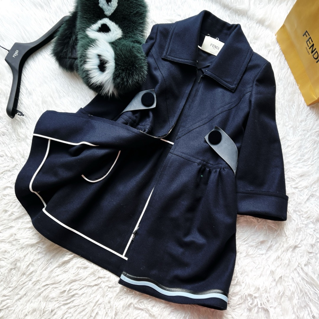 FENDI - 美品 FENDIフェンディ カシミヤ フレア フォックス FENDI - 美品 FENDIフェンディ カシミヤ フレア フォックス