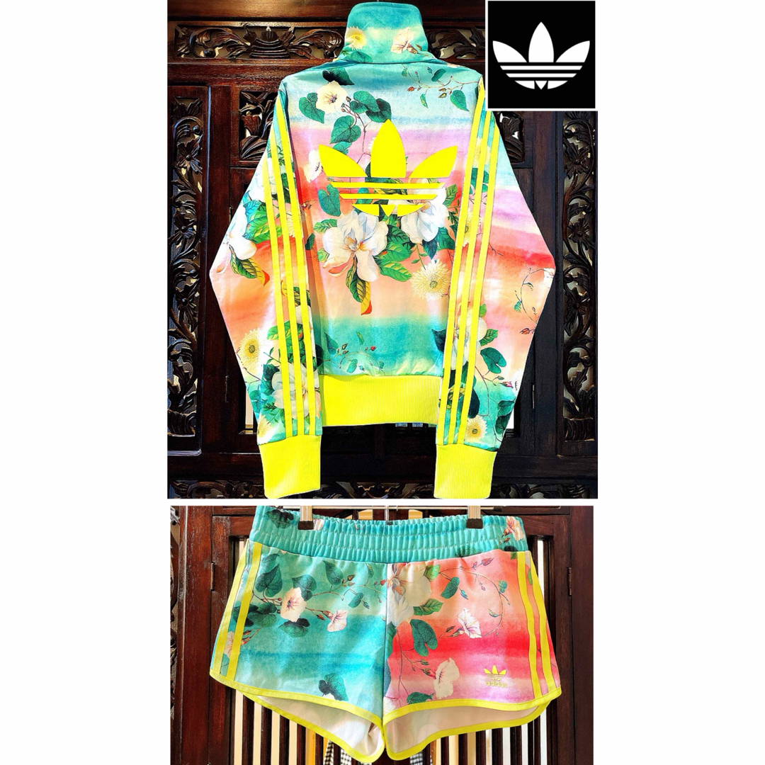 adidas - アディダス 希少 ファーム 蛍光 花柄 ジャージ adidas - アディダス 希少 ファーム 蛍光 花柄 ジャージ