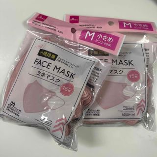 m　ダイソー　立体マスクおまとめ 立体マスク（Lサイズ、15枚、ピンク） - 100均 通販 ダイソー